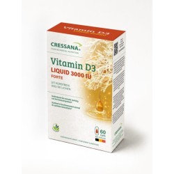 Cressana Vitamine D3 Liquid 3000 IU Forte – 75 µg Vegan Vitamine D3 met MCT-olie – 60 Capsules